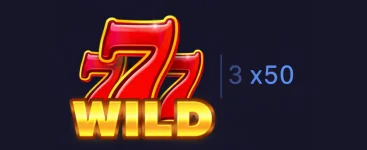 Drei Siebenen (Wild-Symbol) im Basket Bounty-Slot x50
